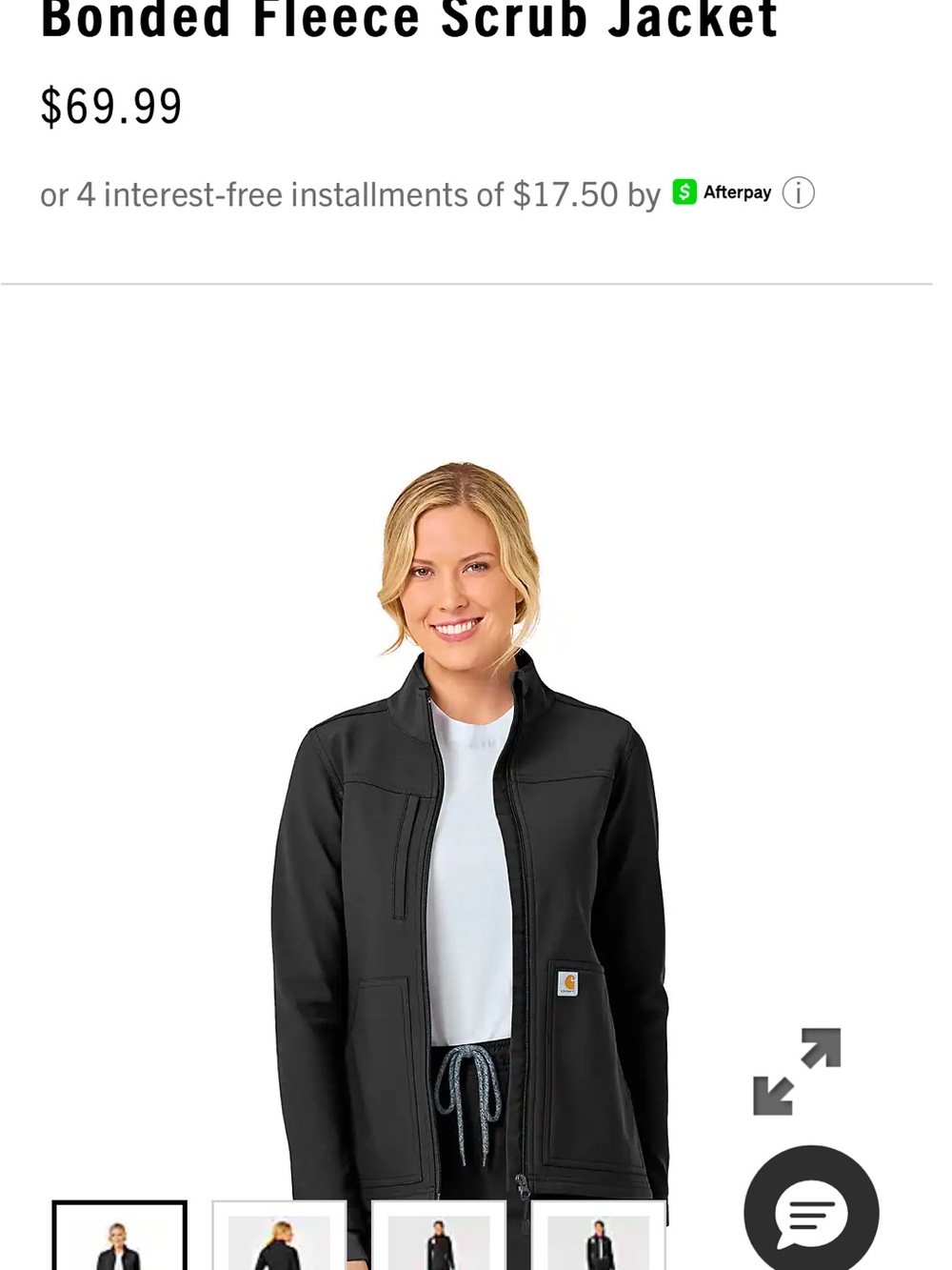 Carhartt Women's Bonded Fleece Scrub Jacket